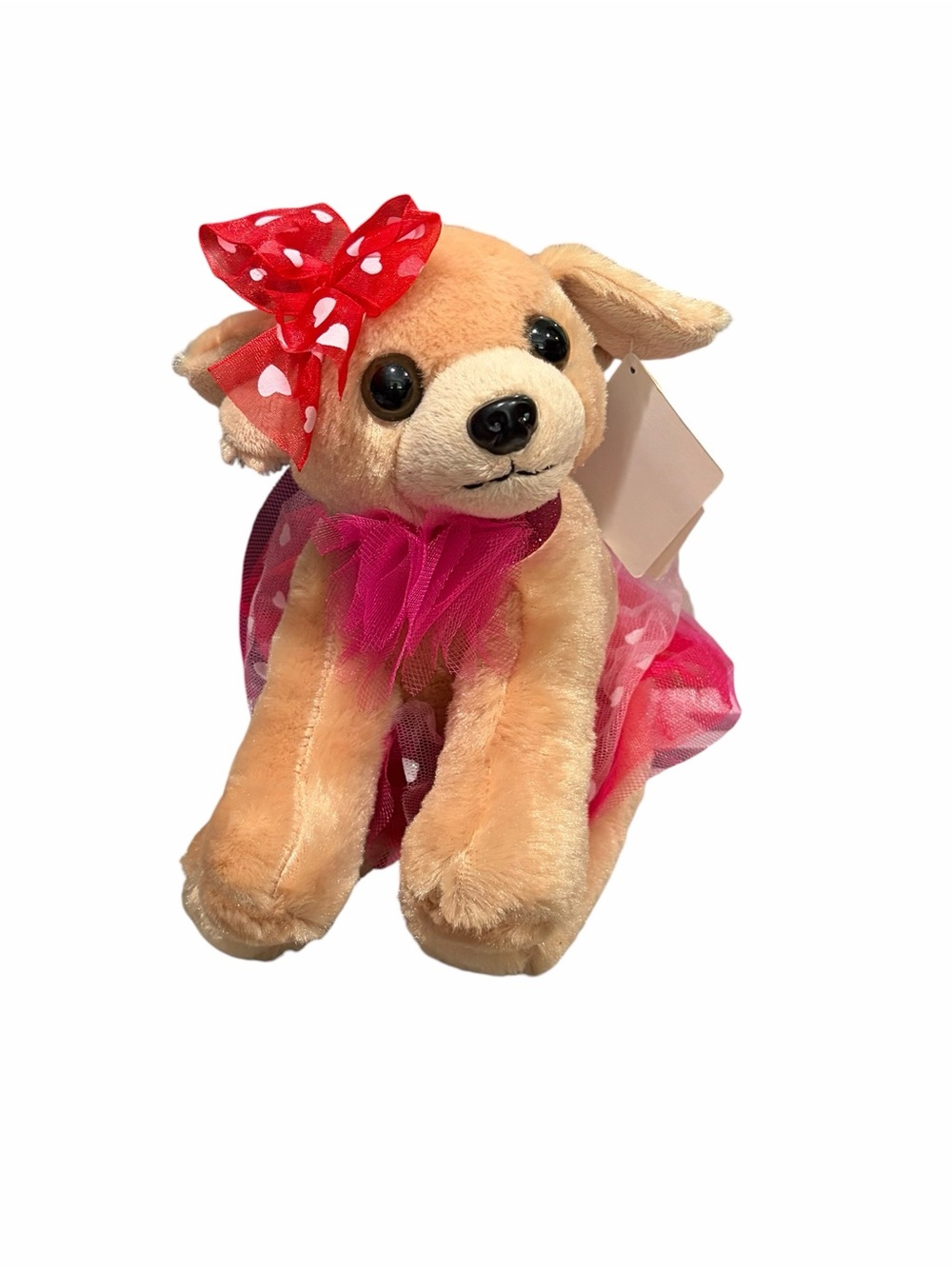 Dan Dee Collectors Choice Chihuahua Plush in Pink Heart Tutu with Bow